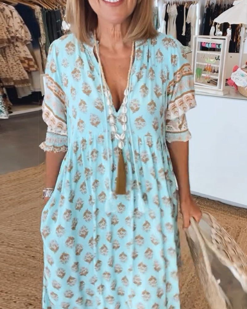 Catherine™ – Stilren Boho Sommarklänning