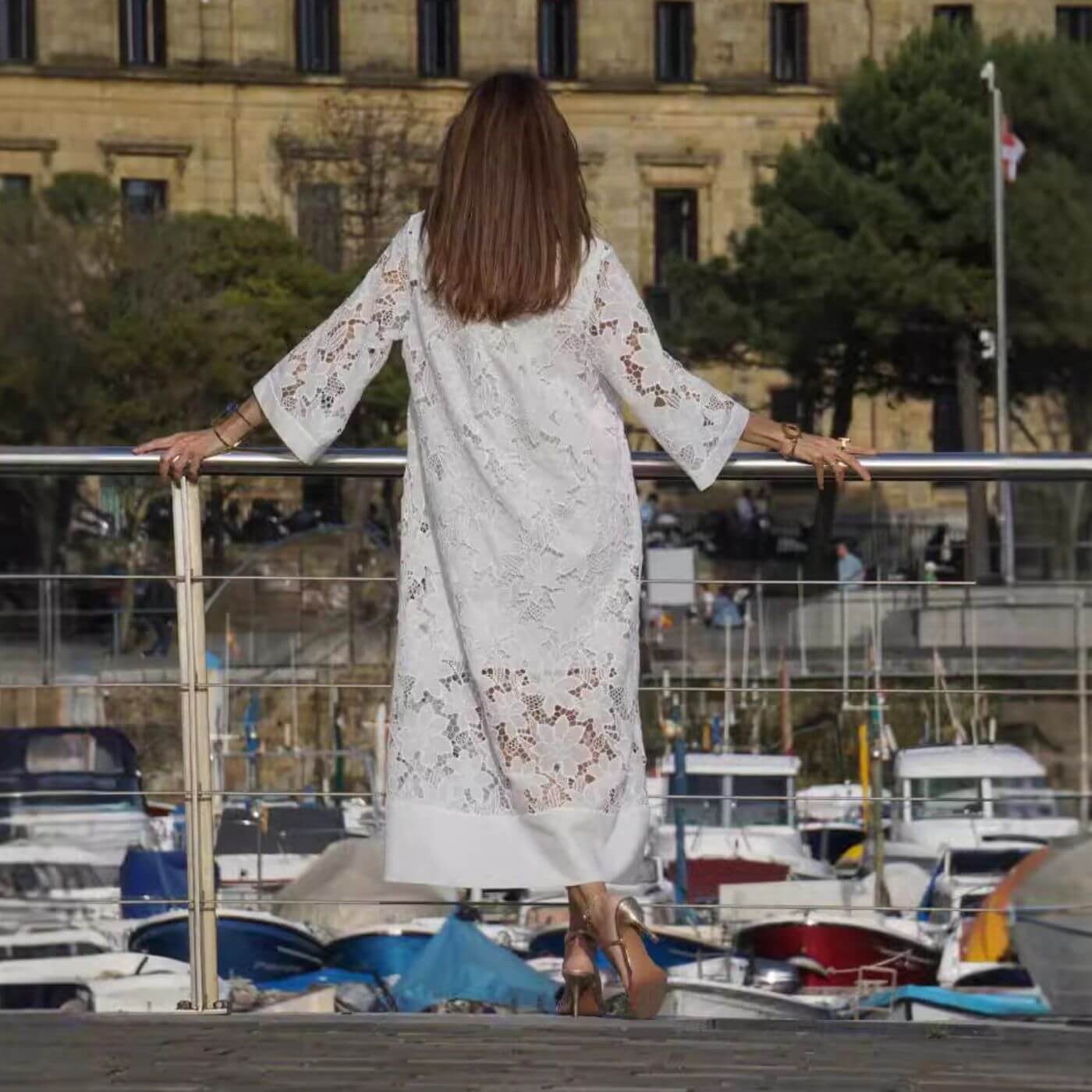 Gabrielle™ - Sommarens Vackra Spetsklänning