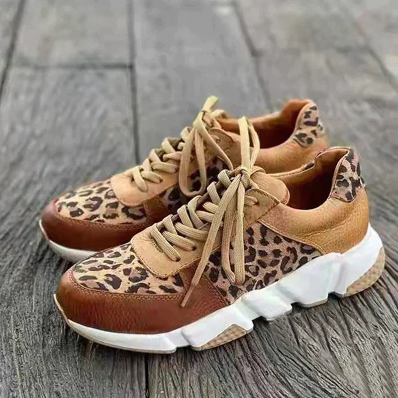 Trina™ - Bekväma Leopardsneakers