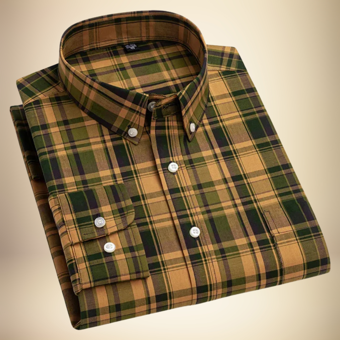 Elias™ – Klassisk Stilren Rutig Herrskjorta