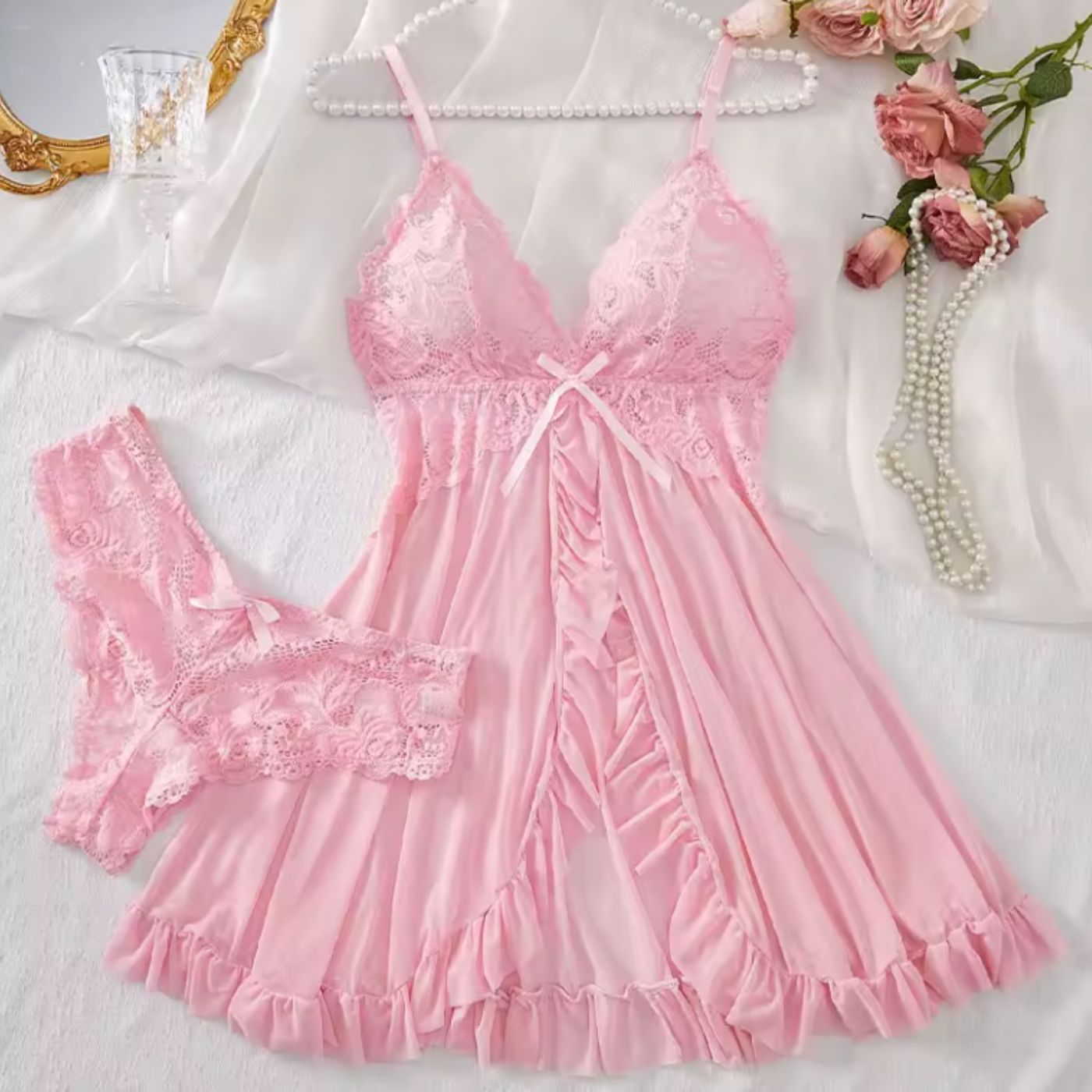 Nadine™ - Förföriskt Spetsunderklädesset i Två Delar