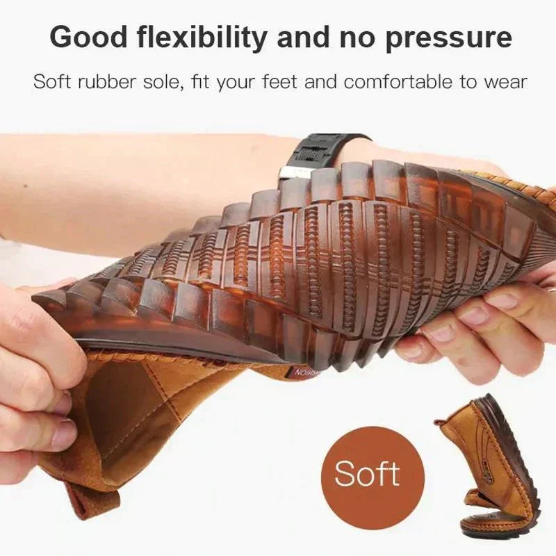 Helmut™ – Andningsbara Halkfria Lädersneakers För Män