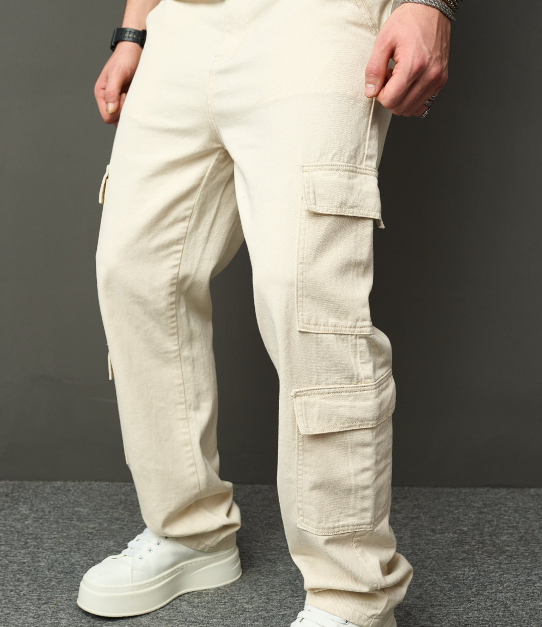Jason | Cargo Byxor Beige